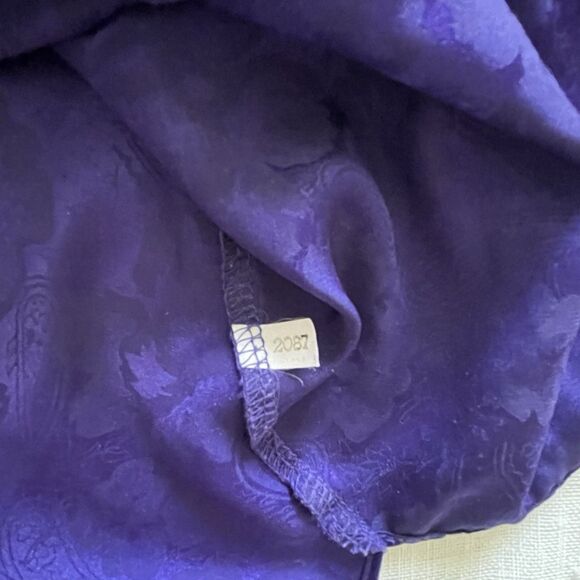 Vintage Gold Label Victoria's Secret Purple Black Slip Sleep Gown Lace Detail XS - Picture 10 of 10